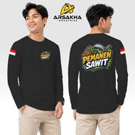 Long Sleeve T-Shirt Palm Oil Farmers Version V1 A4 Distro Shirt by Arsakha Industries