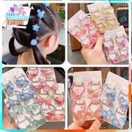 TTT Cute Transparent 3D Girls Hair Tie 8 in 1 Fashion Hair Tie Love Star Character Korean Style Kids