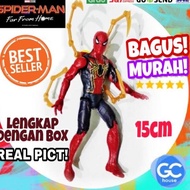 0scln Marvell Avengers Spiderman 15cm Spider Man far from home Robot Iron Man Hulk Action Figure Toy