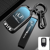 Key Fob Cover with zinc alloy Keychain For Honda Accord EX EXL Civic Crv Crz Hrv Pilot Ridgeline 201