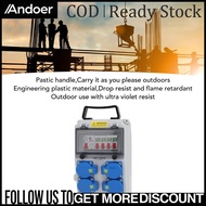 Andoer Mobile Socket Box IP44-67 Rating Portable Industrial Socket Box Pre Wiring Flame Retardant 26