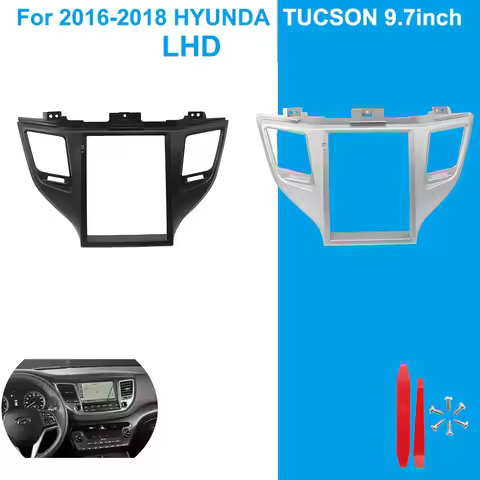 9.7 inches for Hyundai Tucson 2016-2018 car radio panel Tesla style center console frame Android pla