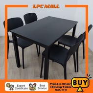 LPC MALL Dining Table /Meja Makan 4 & 6 orang Meja Makan Murah Cantik/Meja Makan 4 Kerusi