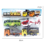 Children Inertial Engineering Vehicle Toy Set Simulation Bus Bus Airplane City Sanitation Vehicle Lo