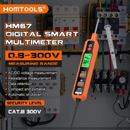 HOMTOOLS HM67 Smart Multimeter AC/DC Voltage 2V-300V Pen Type Tester Resistance Measurement Data Hol