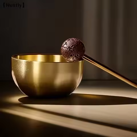 Mini Singing Bowl Portable Essential Oil Diffuser Meditation Sound Bowl For Yoga, Chakra Balance, Re