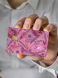 3PCS Pink Credit Card Stickers, Card Stickers, Credit Card Skin Sticker Protective Cover, DIY Decora
