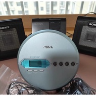 AIWA XP-EV530 Portable CD Player Light Blue | Instant Track Skip | Power Adapter & Headphones | Japa