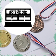 [ColaxiefMY] Sports Award Medal Storage Hanging Organizer Iron Wall Display Rack Trophy Shelf for Gy