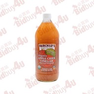 FAIRCHILD’S Organic Apple Cider Vinegar Raw and Unfiltered 有機蘋果醋 32floz / 946ml 【862253000226】