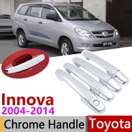 for Toyota Innova AN40 2004~2014 Chrome Door Handle Cover Car Accessories Stickers Trim Set 2005 200