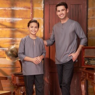 HARRAZ KURTA 𝐒𝐈𝐋𝐕𝐄𝐑 𝐆𝐑𝐄𝐘 BY HARRAZ.HQ - PREMIUM GERMANY COTTON