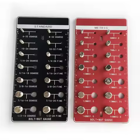 Allsome 1pc Thread Checker, Nut And Bolt Thread Checker, Bolt Size And Thread Gauge, Bolt And Nut Id