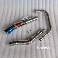 (5) Kou Conical Open Exhaust pipe TMX 125/155 Bajaj CT100/125 Raider 150rb/Fi Big Elbow Canister 51 Daeng pipe Creed