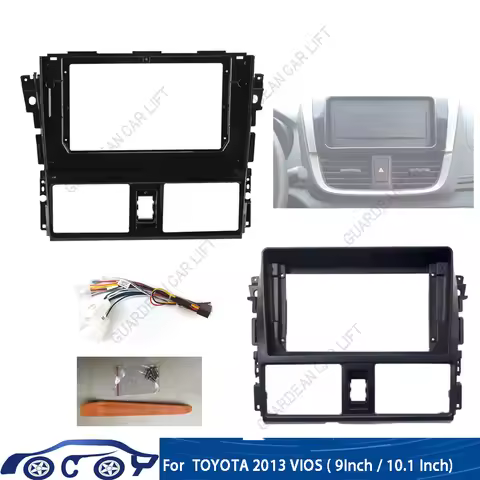 9"/10.1" Car Radio Fascia For TOYOTA VIOS Yaris 2013-2016 Android GPS Stereo Player 2Din Head Unit P