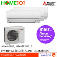 (PRE-ORDER) Mitsubishi StarMex Multi-Split AirCon MXY-3H28VG/MSXY-FP10VG x 3