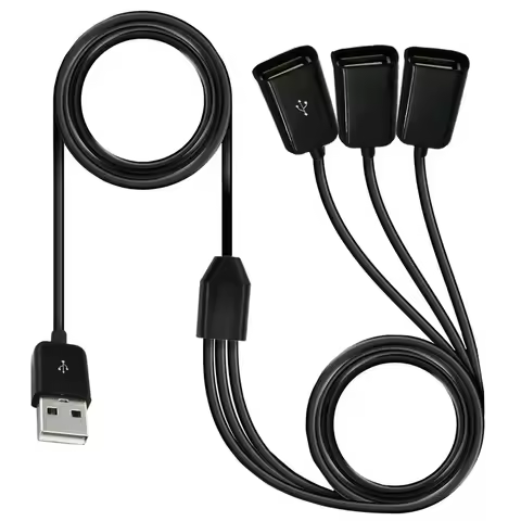 USB Extension Cable 6 in 1 Charge Fast 3A Charging Date Cable Y Splitter Cable USB Male To USB Femal