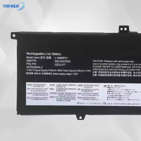 Morocco L18C6PD1 laptop battery for Lenovo ThinkPad L18M6PD1 X390 X395 X13 L18L6PD1 02DL017 SB10K976