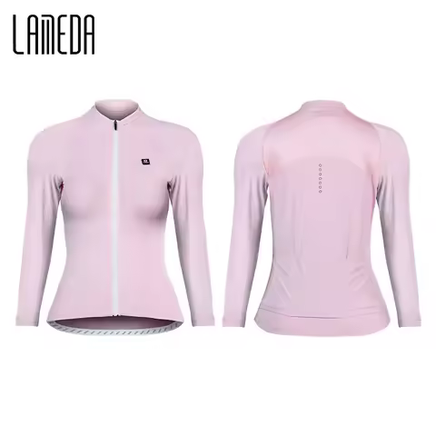 LAMEDA Cycling Jersey Women Long Sleeve Bike Shirts for Women Biking Tops Breathable Cycle Jerseys w