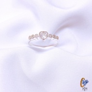 Nhẫn bạc nữ giá rẻ đính đá nhỏ xinh xắn ms11 JQN Official Store cam kết bạc chuẩn chất lượng kèm bảo