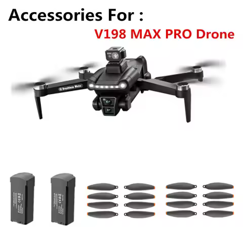 V198GPS Drone Original Accessories 7.4V 3000mAh / Propeller Maple Leaf / For V198 PRO MAX Drone Part