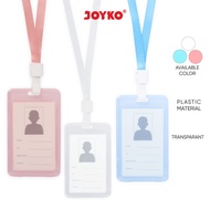 Name Tag + Rope Joyko NT-75 / NT-76 / NT-77 / ID Card Holder / Portrait / Transparent