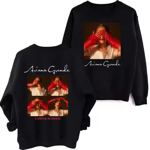 Ariana Grande Eternal Sunshine 2024 Sweatshirt Harajuku Round Neck Long Sleeve Oversized Hoodie P!nk