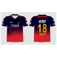 2025 IPL RCB CRICKET 3D customized T-shirt full sublimated jersery Free Custom QS