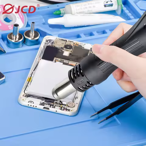 JCD 8586D 2-in-1 Soldering Station Hot Air Gun LCD Dual Digital Display Electric Soldering Iron SMD 