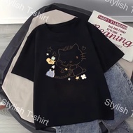 COD🚚 tshirt woman cotton Clothes Loose Hello Kitty Pure Cotton Unsex Adult 5xl shirt 100 cotton tshi