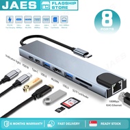8 in 1 USB C Hub Type C To 4K HDMI RJ45 Ethernet USB 3.0 2.0 Ports SD/TF Card Reader USB C PD Fast C
