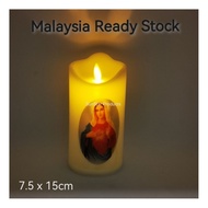 Catholic Led Swinging Candle Light Flameless Smokeless Lilin Jesus