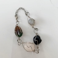 Bracelet with multicolor stone baubles