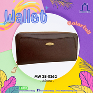 Marwell(มาร์เวลล์)กระเป๋าธนบัตรทรงยาวซิปรอบ หนังแท้ รุ่น MW 28-0362