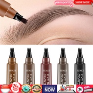 Eyebrow Pencil Four-head Bifurcated Eyebrow Pencil Extremely Thin Liquid Makeup Pen Waterproof Cosme