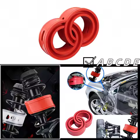 2PCS Car Shock Absorber Bumper Spring Cushion Power A/B/C/D/E TypeSet Universal Auto Suspension Buff