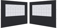 ABCCANOPY 2 x Side Walls/Side Panels with Window for 3 x 3 m Gazebo, 3 x 6 m Gazebo, Party Tent, Mar