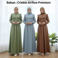 PLAIN CRINKLE PREMIUM AIRFLOW WOMEN'S GAMIS WOMEN'S MUSLIM CLOTHING/ WITH Ruffled Variations