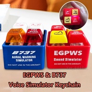 Alert Keychain EGPWS Sound Simulator Aviation Cockpit Safety Button With Led Light great gifts for A