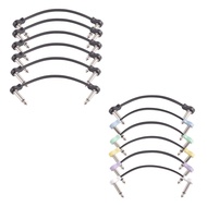 6 Packs 16cm Guitar Effect Pedal Flat Patch Cables Instrument Guitar Pedal Cable Connectors Patch Ca