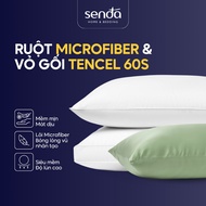 Combo Tencel Sen Da Home Bedding silk pillowcase and pillowcase 50x70 45x65 35x50 solid color, micro