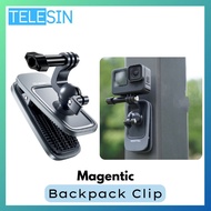 YQ2 TELESIN Magnetic Backpack Clip 360° Rotation Upgraded for GoPro Hero 9 10 11 Insta360 Smartphone Action Camera Acces
