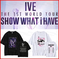 IVE 2024 World Tour Concert T-shirt loose print summer support cloth Wonyoung Yujin Gaeul LIZ Rei Le