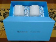 LEXUS聯名款WEDGWOOD 骨瓷-英式編織籃馬克杯2入, 保證全新真品, 可台北市面交自取