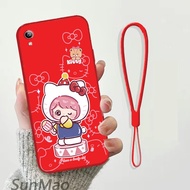 For เคสโทรศัพท์ Vivo 2015 Vivo 1820 Vivo Y91C Vivo Y1S น่ารักแมวสาวออกแบบปกซิลิโคนปกอ่อน CHA34