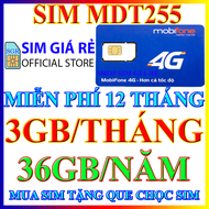 FREESHIP - Sim 4G trọn gói 1 năm không nạp tiền Sim 4G trọn gói 12 tháng Sim 4G Mobifone MDT250A MDT