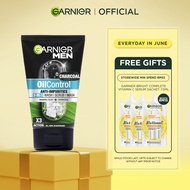 Garnier Men Oil Control Black Charcoal 3in1 Face Wash 100ml