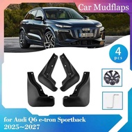 Car Mud Flaps for Audi Q6 e-tron Sportback 2025~2027 2026 Mudflaps Mudgrds Splash Grds Front Rear Fe