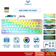 AULA F3261 Mechanical Gaming Keyboard Layout 60% Support Hotswap RGB Led Wired USB TYPE C for MAC WI