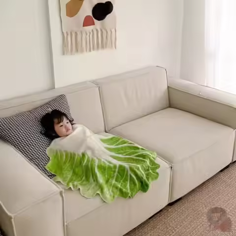 Flannel Creative Blanket Baby Bok Choy Blanket Cabbage Blanket Baby Blanket Funny Blanket Noon Sleep